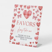 Sweetheart Baby Shower Favors Table Sign Sockelschild (Vorderseite)
