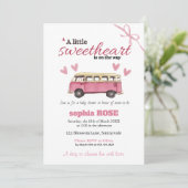 Sweetheart Baby Shower Invitation  Einladung (Stehend Vorderseite)