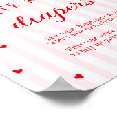 Sweetheart Baby Shower Late Night Diapers Poster (Ecke)