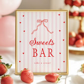 Sweetheart Baby Shower Sweets Sign Poster
