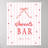 Sweetheart Baby Shower Sweets Sign Poster (Vorne)