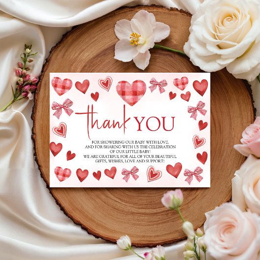 Sweetheart Baby Shower Thank You Card Begleitkarte