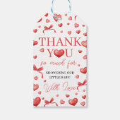 Sweetheart Baby Shower Thank You Card Geschenkanhänger (Vorderseite)