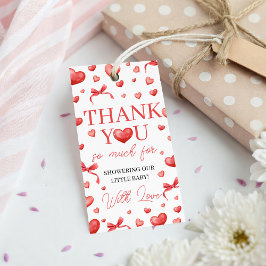 Sweetheart Baby Shower Thank You Card Geschenkanhänger