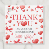 Sweetheart Baby Shower Thank You Card Geschenkanhänger (Vorderseite)
