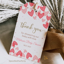 Sweetheart Baby Shower Valentine Favor Gift Tags Geschenkanhänger
