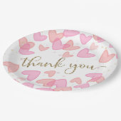 Sweetheart Baby Shower Valentine  Pappteller (Schrägansicht)