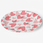 Sweetheart Baby Shower Valentine  Pappteller (Schrägansicht)