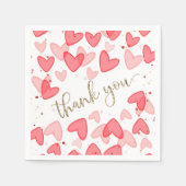Sweetheart Baby Shower Valentine Serviette (Vorderseite)