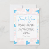 Sweetheart | Babydusche Dankeskarte (Vorderseite)