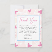 Sweetheart | Babydusche Dankeskarte (Vorderseite)