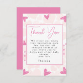 Sweetheart | Babydusche Dankeskarte (Vorne/Hinten)