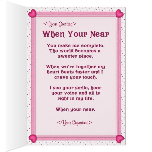 Sweetheart Bears Card (Innen (Rechts))