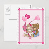 Sweetheart Bears Postcard Postkarte (Vorne/Hinten)
