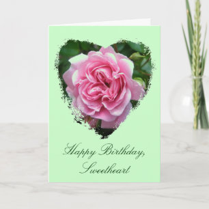 Sweetheart Birthday Climbing Rose Karte