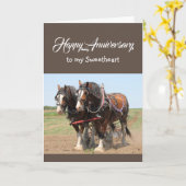 Sweetheart Birthday HORSE Team Karte (Gelbe Blume)