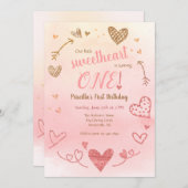 Sweetheart Birthday Party Einladung (Vorne/Hinten)