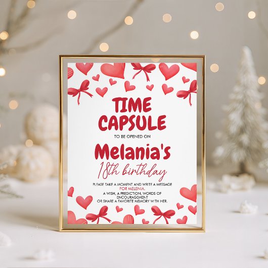 Sweetheart Birthday Time Capsule Card Sockelschild