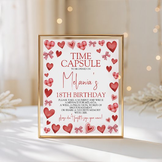Sweetheart Birthday Time Capsule Card Sockelschild