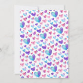 Sweetheart Blue Heart Boys Baby Shower Einladung (Rückseite)