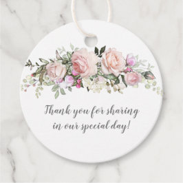 Sweetheart Blush Round Wedding | Geschenkanhänger