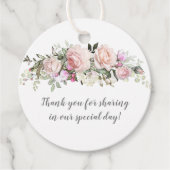 Sweetheart Blush Round Wedding | Geschenkanhänger (Vorderseite)