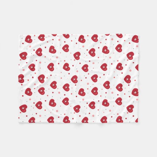 Sweetheart Buttons Fleecedecke (Vorderseite (Horizontal))