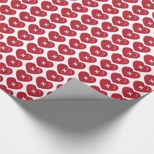 Sweetheart Buttons Geschenkpapier (Ecke)