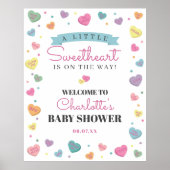 Sweetheart Candy Baby Dusche Begrüßungszeichen Poster (Vorne)