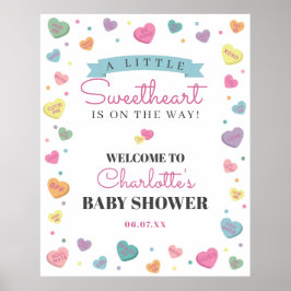 Sweetheart Candy Baby Dusche Begrüßungszeichen Poster