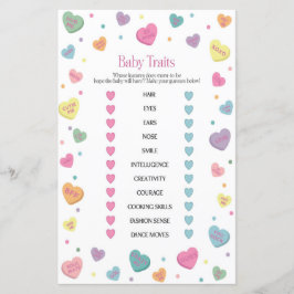 Sweetheart Candy Baby Tracks Baby Shower Game
