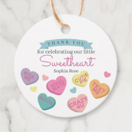 Sweetheart Candy Birthday oder Baby Shower Favor T Geschenkanhänger