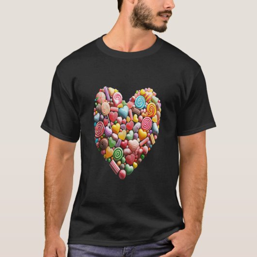 Sweetheart Candy Collage Valentine's Day Top (Vorderseite)