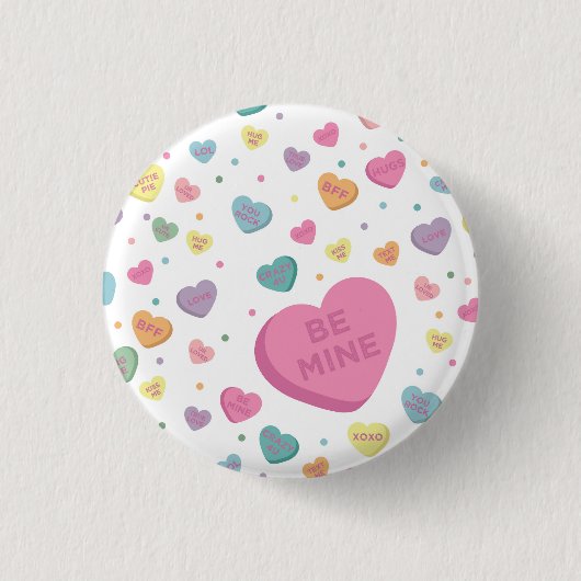 Sweetheart Candy February Gastgeschenke Button (Vorderseite)
