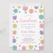 Sweetheart Candy Valentine Baby Dusche Einladung (Vorderseite)