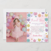 Sweetheart Candy Valentine Birthday Foto Dankeskarte (Vorderseite)