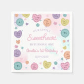 Sweetheart Candy Valentine Birthday Paper Napkin Serviette (Vorderseite)