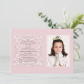 Sweetheart Corners Foto Religiöse Einladung (Stehend Vorderseite)