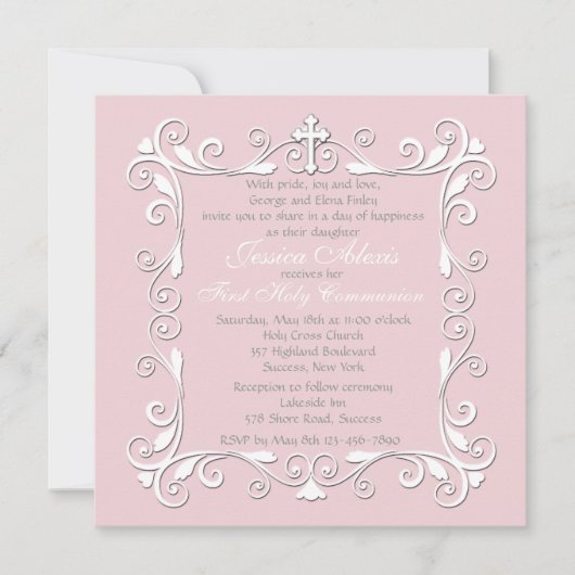 Sweetheart Corners Religiöse Einladung (Vorderseite)