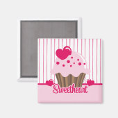 Sweetheart Cupcake Magnet (Vorderseite/Rückseite)
