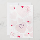 Sweetheart & Cupids 1st Birthday Einladung (Rückseite)