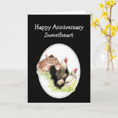 Sweetheart Custom Anniversary Farm Country Huhn Karte (Gelbe Blume)