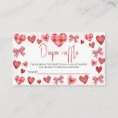 Sweetheart Diaper Raffle Baby Shower Ticket Begleitkarte (Vorderseite)