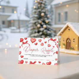 Sweetheart Diaper Raffle Ticket Begleitkarte