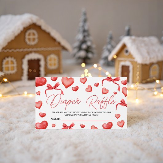Sweetheart Diaper Raffle Ticket Begleitkarte