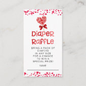 Sweetheart Diaper Raffle Ticket für süße Leckerei Begleitkarte (Vorderseite)
