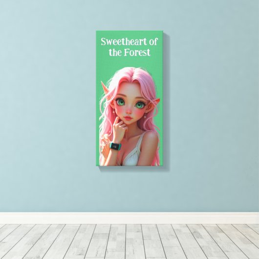 Sweetheart Elfie Leinwanddruck (Insitu (Holzboden))