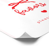 Sweetheart Favors Valentines Baby Shower Poster (Ecke)