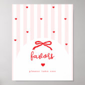 Sweetheart Favors Valentines Baby Shower Poster (Vorne)
