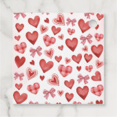 Sweetheart First Birthday Favor Tag Geschenkanhänger (Rückseite)